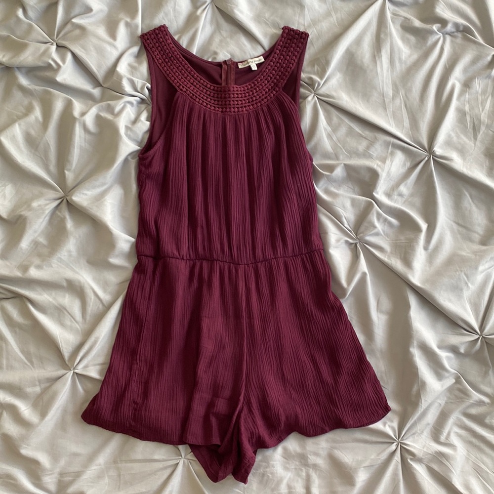 Plum, stretchy romper from Charlotte Russe